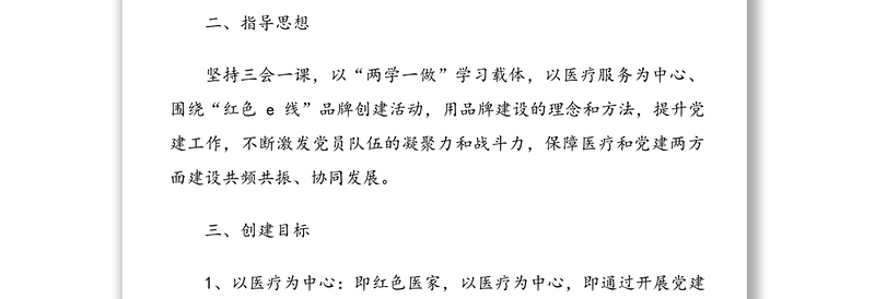 2021年医疗系统党支部“红色e站”党建品牌创建实施方案范文