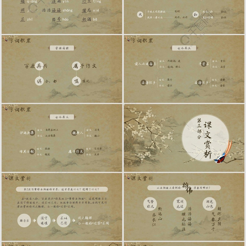 人教版初八年级语文岳阳楼记PPT课件