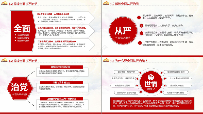 全面从严治党永远在路上ppt党建党风廉政建设党课党支部PPT