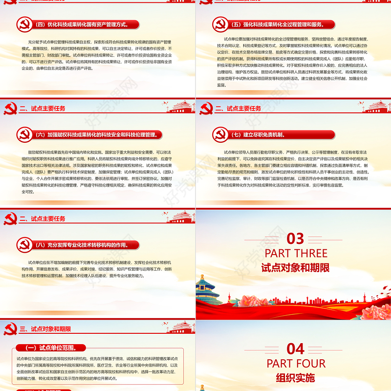 党政风关于赋予科研人员职务科技成果所有权或长期使用权试点实施方案PPT课件