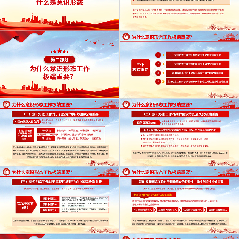 2021坚定不移做好新时代意识形态工作PPT党政风意识形态专题党课学习课件下载