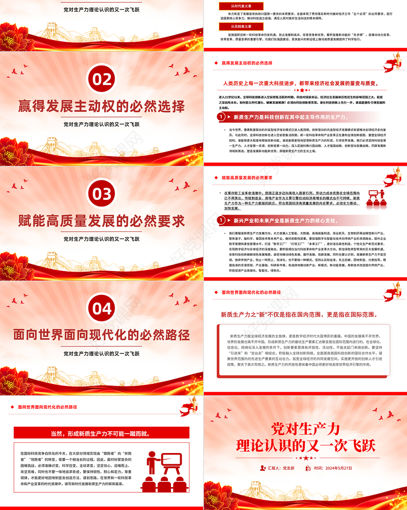 发展新质生产力之党对生产力理论认识的又一次飞跃PPT党课下载