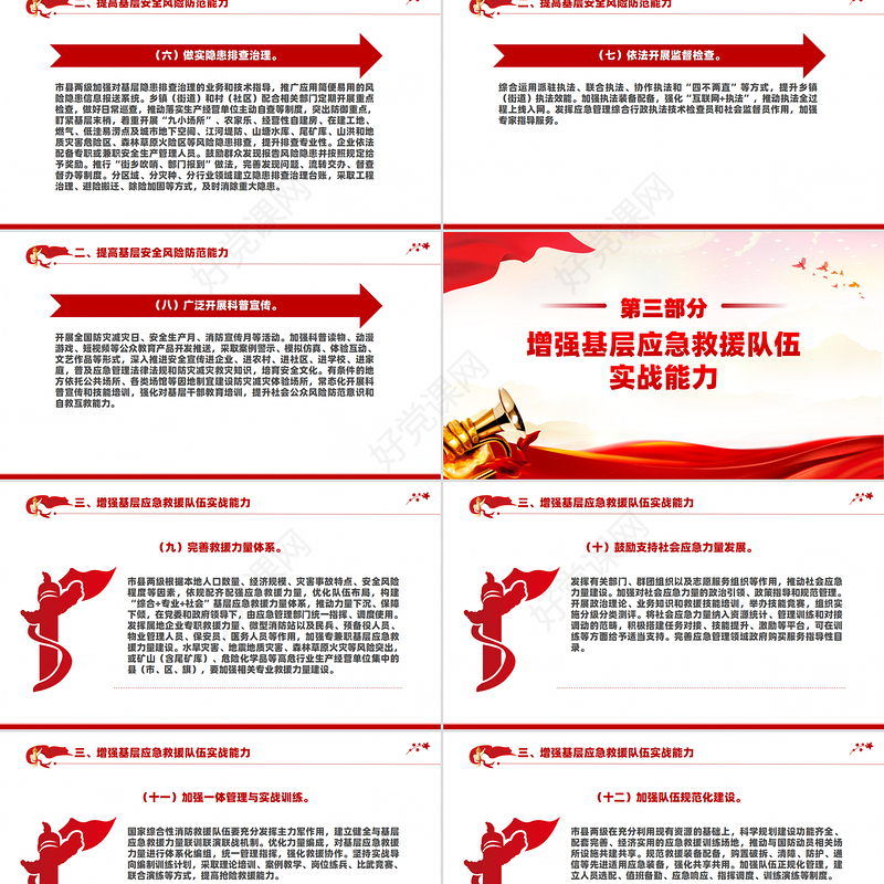 大气精美《关于进一步提升基层应急管理能力的意见》PPT课件模板