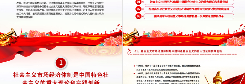 精美简洁进一步全面深化改革构建高水平社会主义市场经济体制PPT二十届三中全会前瞻课件