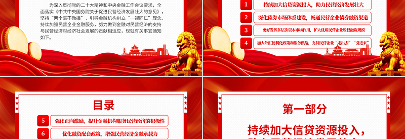 支持民营经济的25条具体举措PPT大气简洁关于强化金融支持举措助力民营经济发展壮大的通知课件