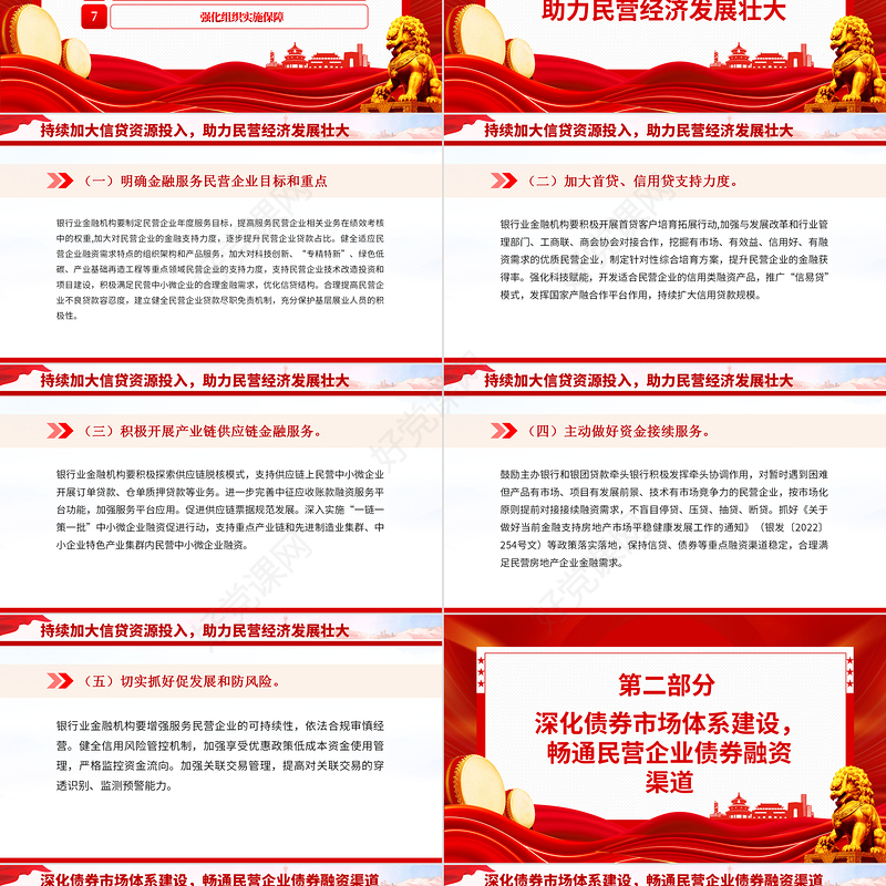支持民营经济的25条具体举措PPT大气简洁关于强化金融支持举措助力民营经济发展壮大的通知课件