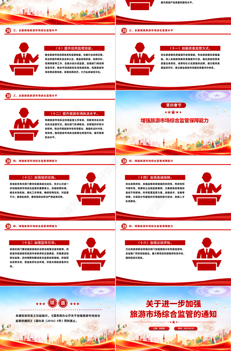 2025关于进一步加强旅游市场综合监管的通知PPT课件