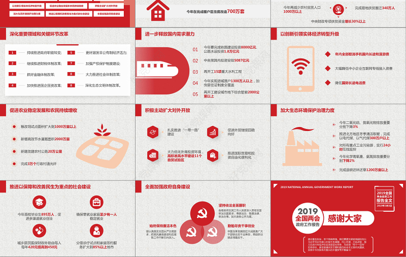 2017全国两会政府工作报告全文ppt