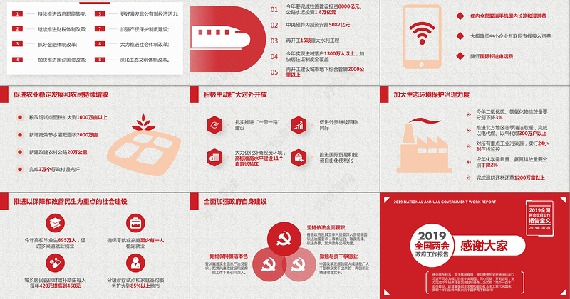 2017全国两会政府工作报告全文ppt