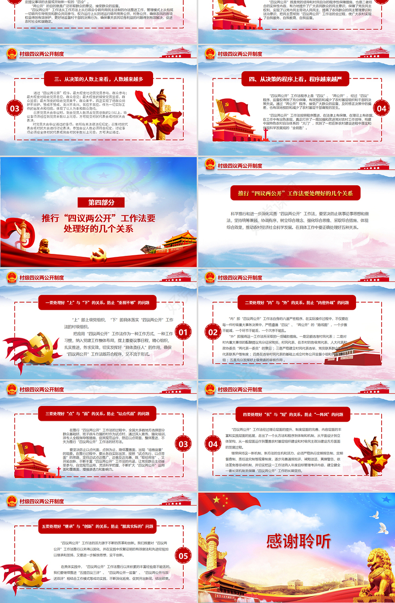 大气基层村级四议两公开制度PPT