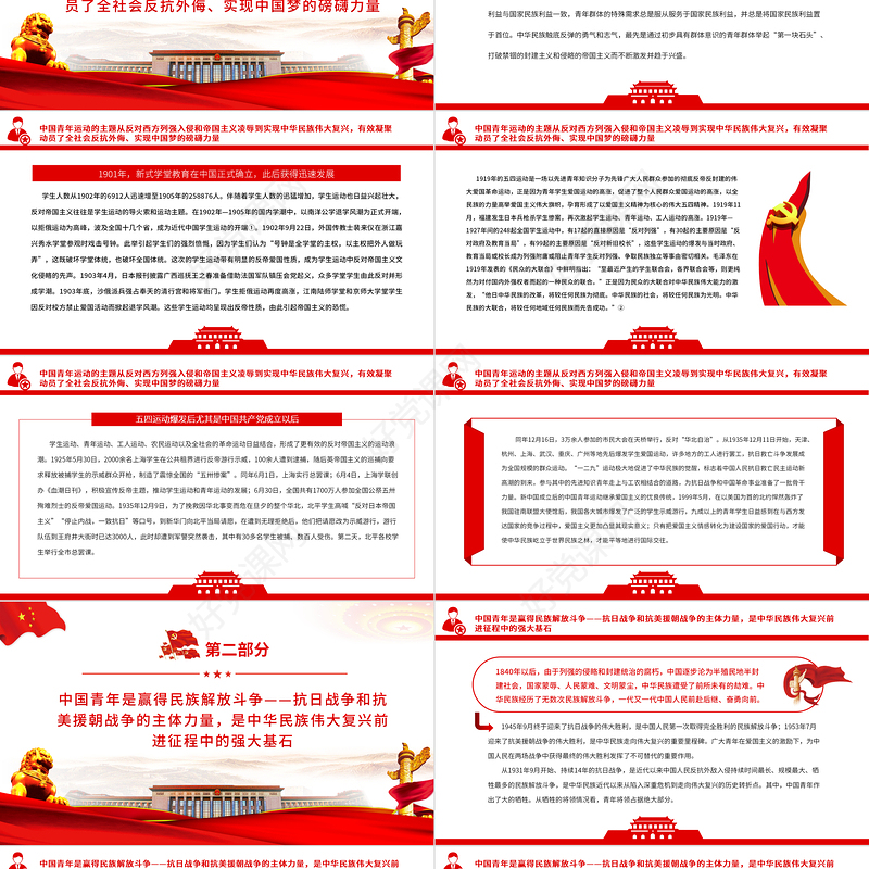 百年来中国青年的抱负与使命PPT精品学习贯彻总书记在庆祝共青团成立100周年大会上的重要讲话