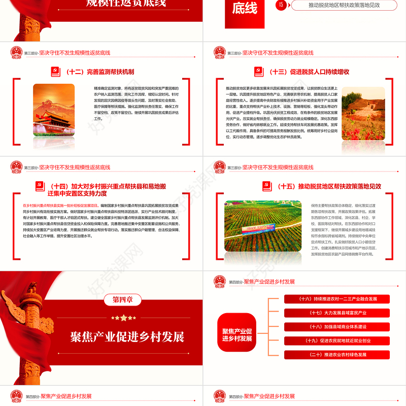 2022年中央一号文件PPT红色大气关于做好2022年全面推进乡村振兴重点工作的意见党课课件