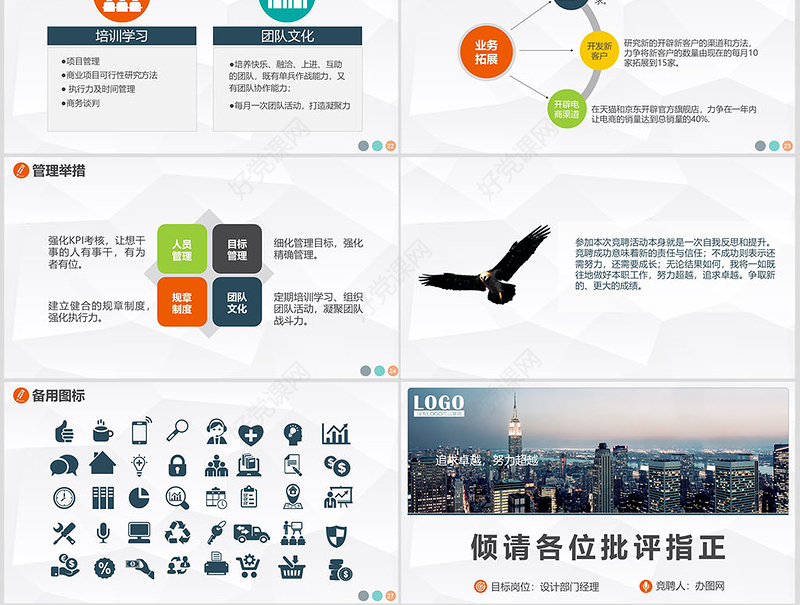 求职竞聘岗位竞选竞聘报告动态PPT 简约风格职场