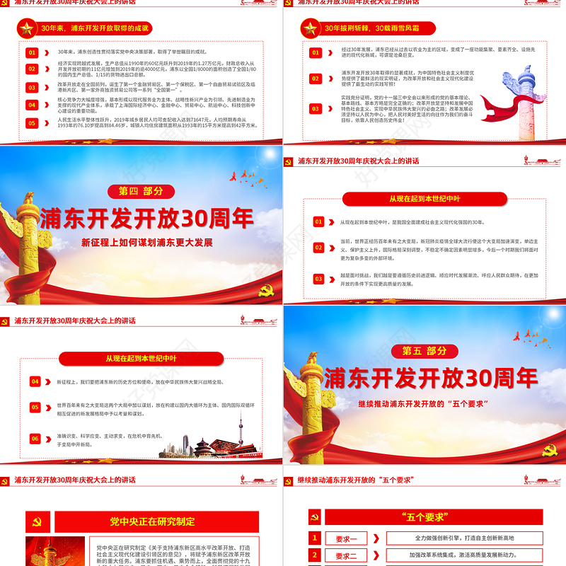 党建风地域党课之上海浦东开发开放30周年庆祝大会重要讲话党课