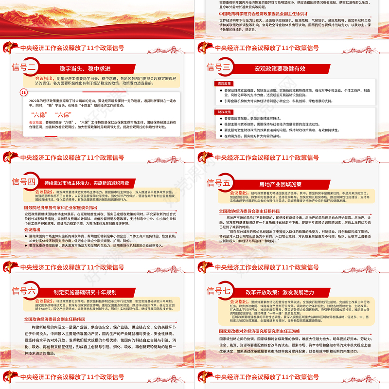 2022中央经济工作会议PPT红色大气稳字当头稳中求进七大政策部署解读支部党课下载