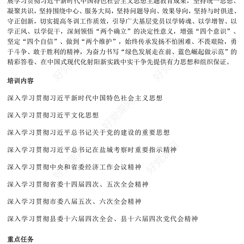 党员冬训工作方案PPT大气简洁基层党建课件下载(讲稿)