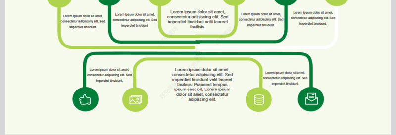 绿色通用信息PPT图表