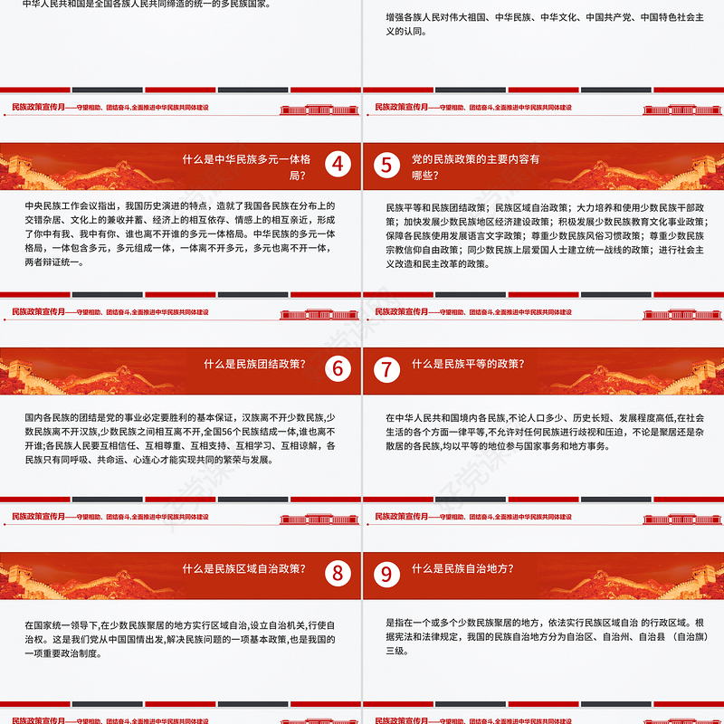 2025民族政策宣传月PPT全面推进中华民族共同体建设党课