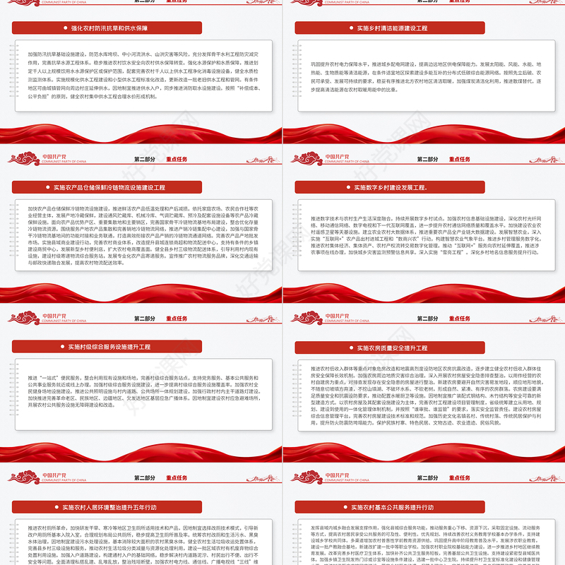 简洁党政风《乡村建设行动实施方案》PPT专题课件