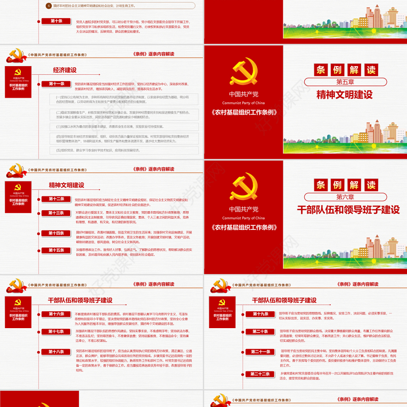 原创2018农村党基层组织工作条例党政党建-版权可商用