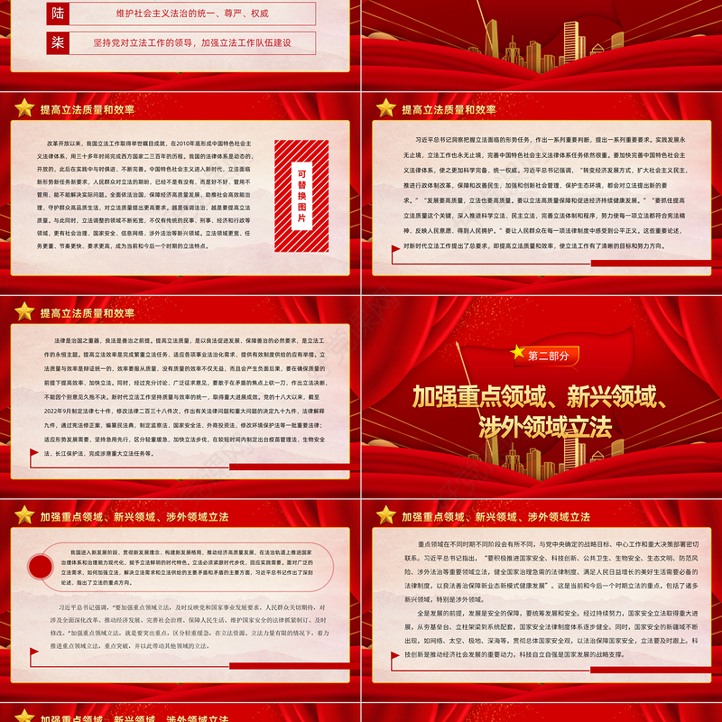 2022习近平法治思想是新时代科学立法的根本遵循PPT大气党建风党员干部学习教育专题党课党建课件