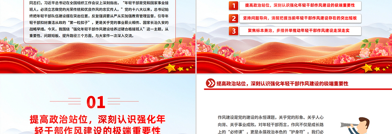 党政风强化年轻干部作风建设培养过硬合格接班人PPT党课下载