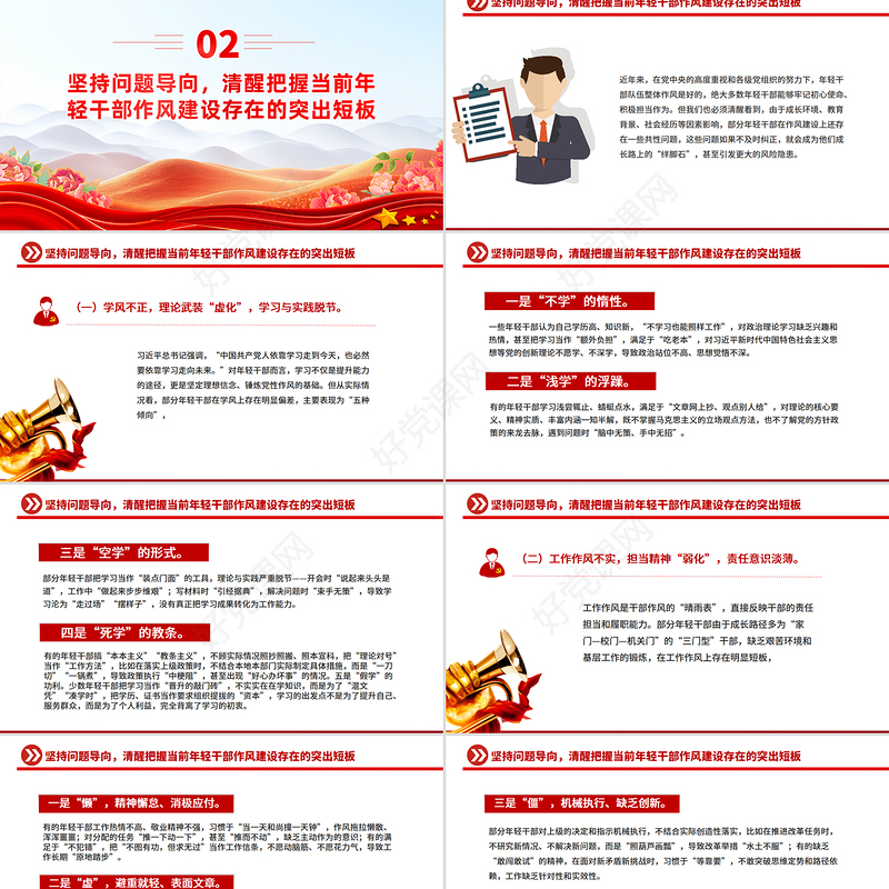 党政风强化年轻干部作风建设培养过硬合格接班人PPT党课下载