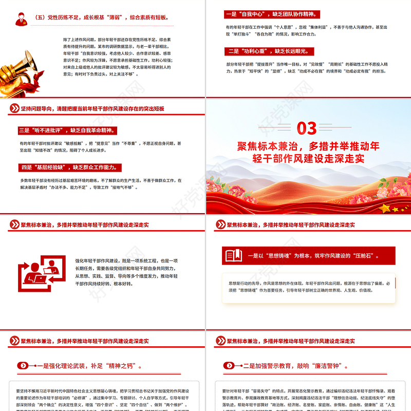 党政风强化年轻干部作风建设培养过硬合格接班人PPT党课下载