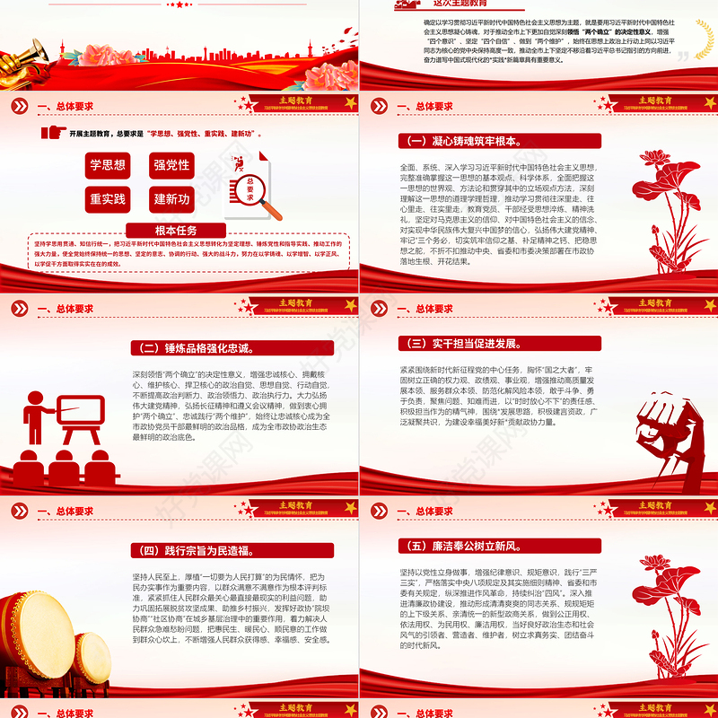 某市第二批主题教育实施方案PPT学习贯彻习近平新时代中国特色社会主义主题教育工作模板