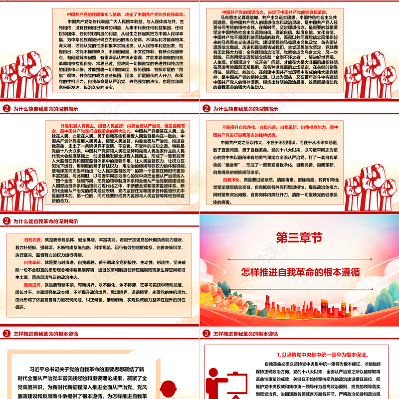 深入推进全面从严治党的行动指南ppt华美党建习近平总书记关于党的自我革命的重要思想微课件