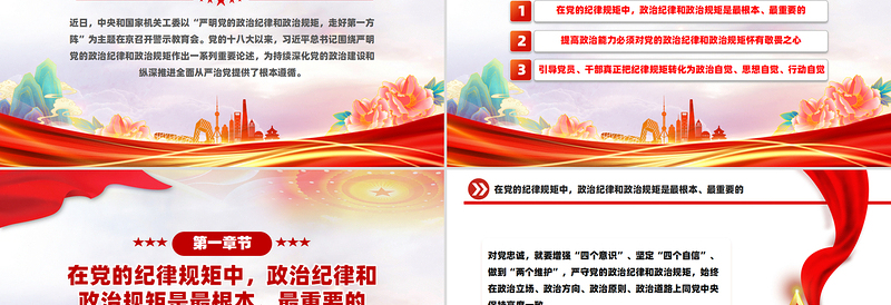 精品严明党的政治纪律和政治规矩全面从严治党PPT党课课件