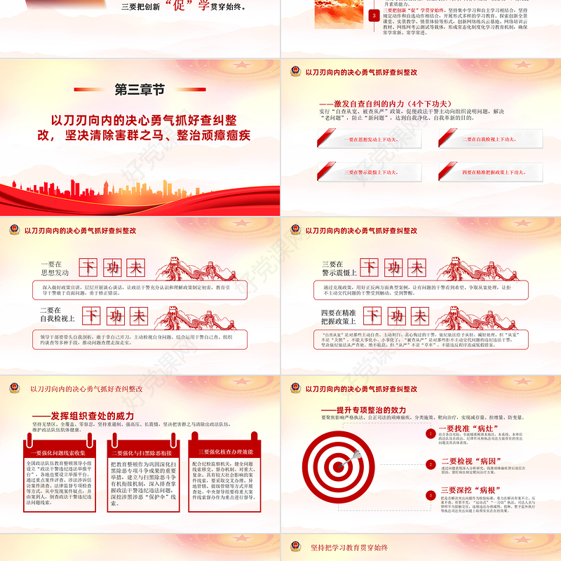 学习全国政法队伍教育整顿动员部署会议精神PPT模板