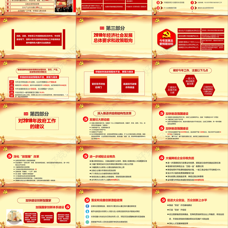 2018全国两会政府工作报告解读ppt