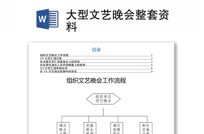 大型文艺晚会整套资料