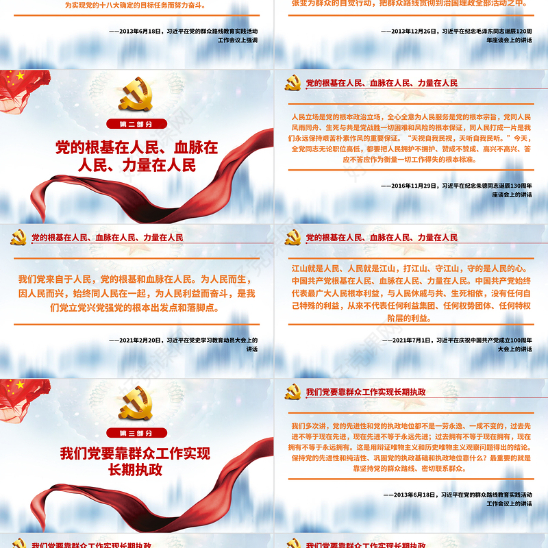 如何走好新时代党的群众路线PPT党员干部学习教育专题党课课件