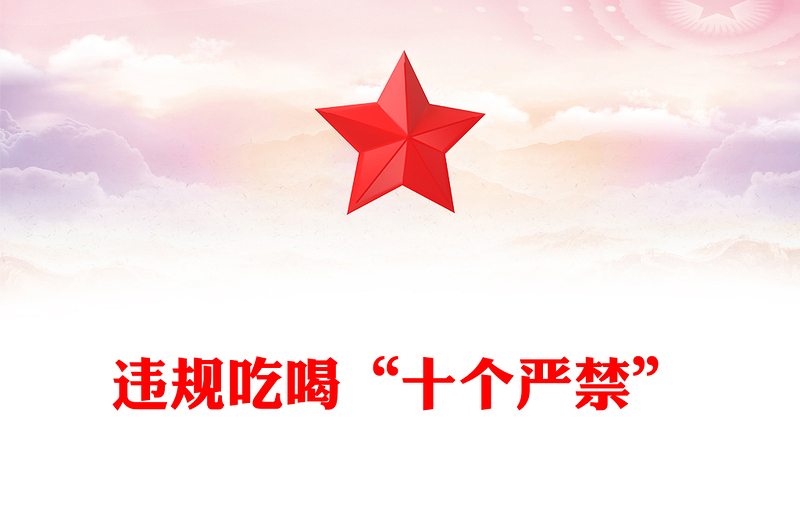 简洁大气违规吃喝“十个严禁”PPT作风建设党课课件(讲稿)