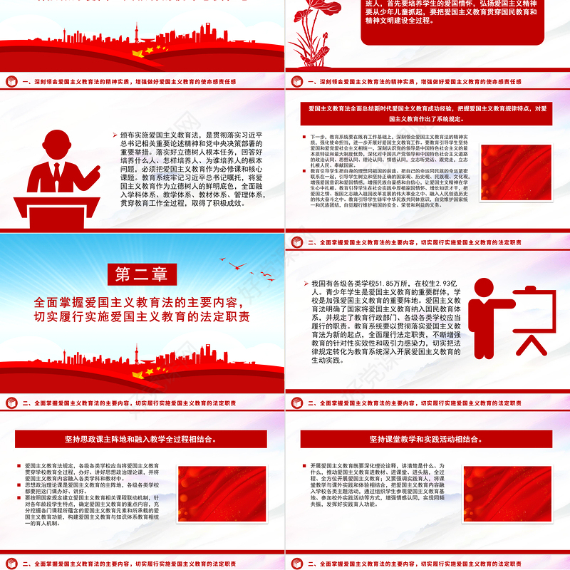 加强新时代爱国主义教育PPT大气简洁厚植爱国情怀培育时代新人党课