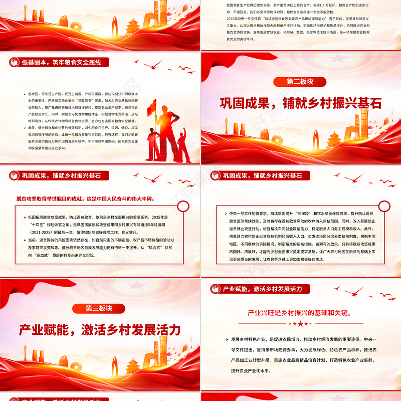 简洁风2025中央一号文件解读PPT深化农村改革扎实推进乡村全面振兴课件