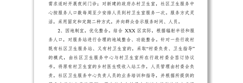 2021【公文模板】关于区人大常委会视察村级社区卫生服务站建设工作意见的答复