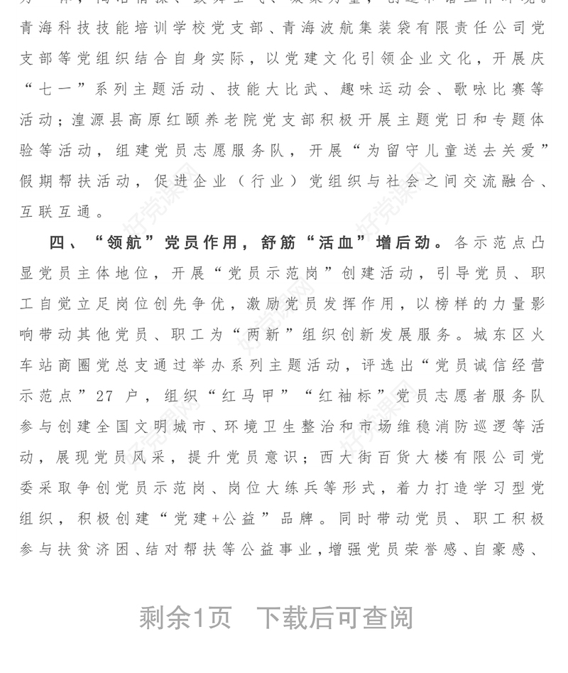 开展党员教育“领航计划”工作总结