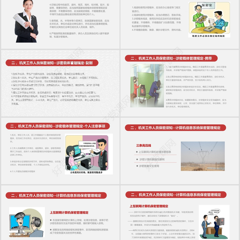 保密警示教育课保密知识培训ppt模板