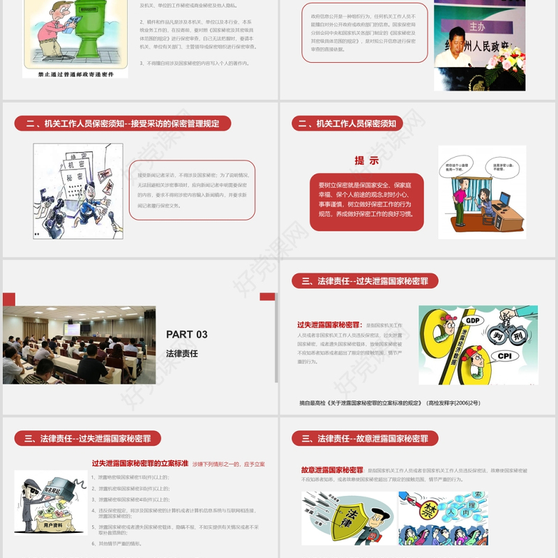 保密警示教育课保密知识培训ppt模板