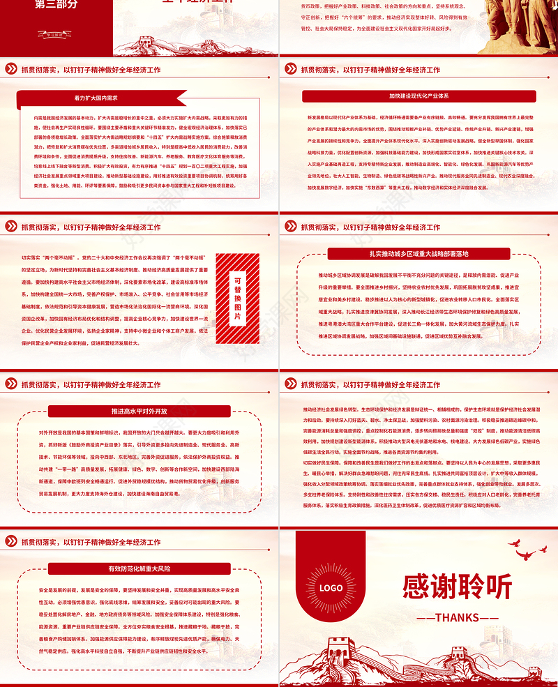 2023努力推动经济实现质的有效提升和量的合理增长PPT深入学习贯彻党的二十大和中央经济工作会议精神专题党建课件