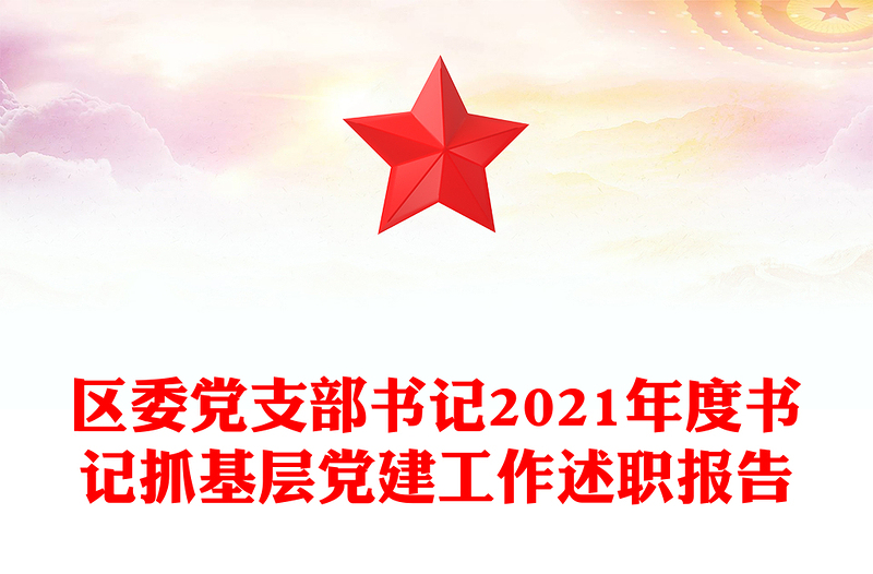 区委党支部书记2021年度书记抓基层党建工作述职报告