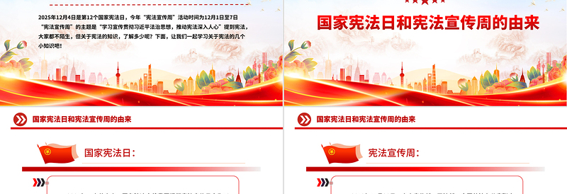 党政风国家宪法日PPT宪法知识学习课件