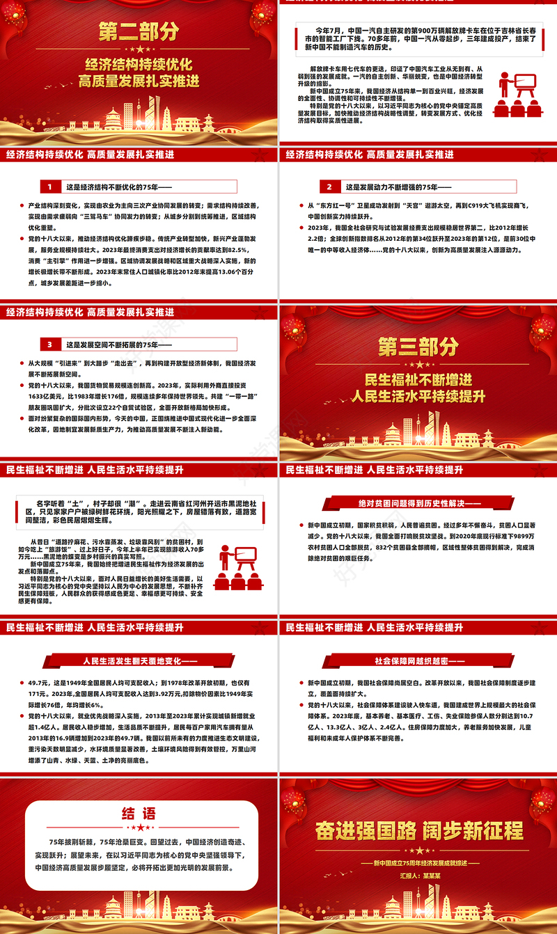 2024新中国成立75周年经济发展成就综述PPT课件