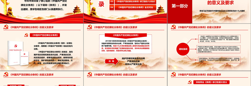 2018年中国共产党纪律处分条例 动画  2PPT