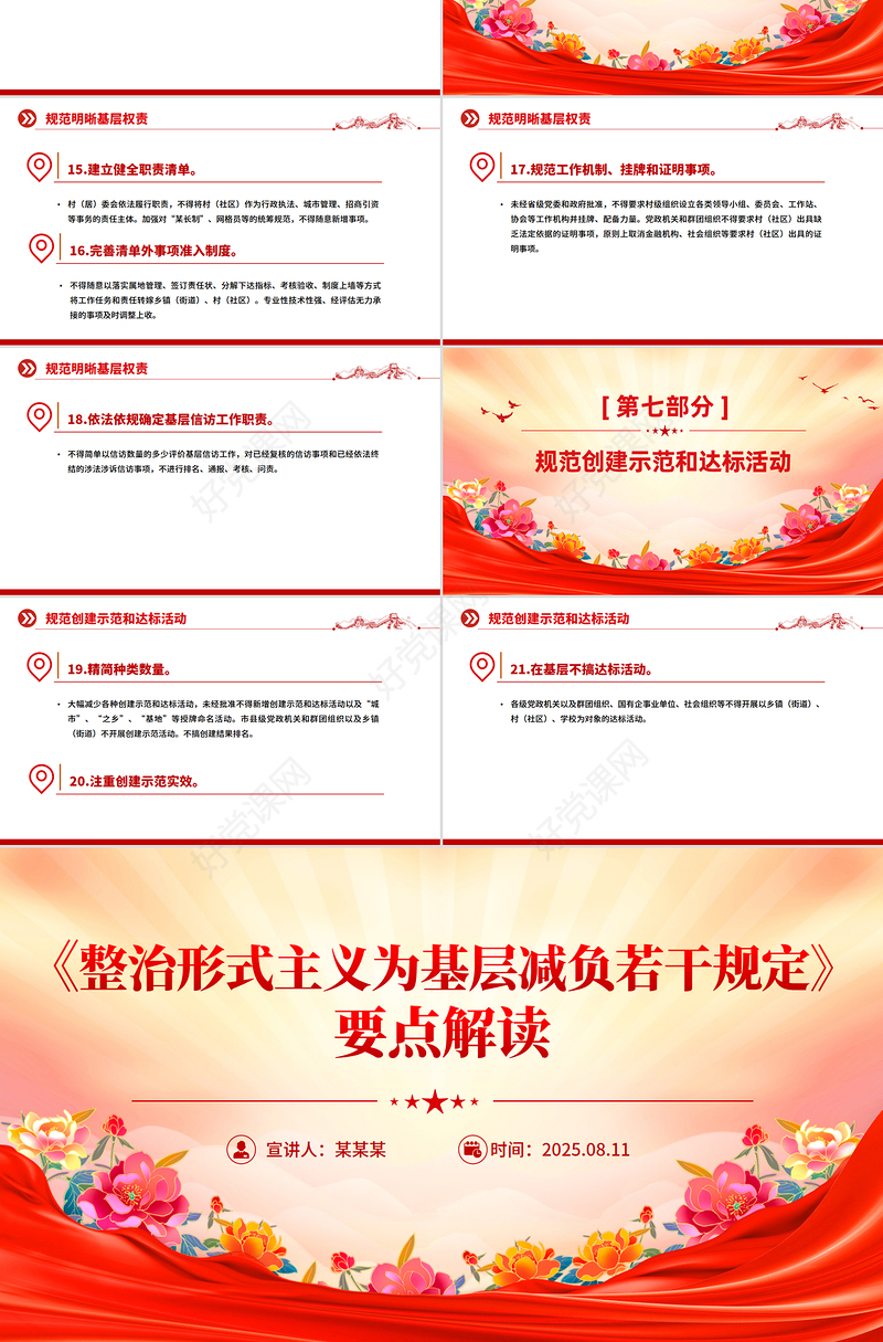 学习《整治形式主义为基层减负若干规定》要点PPT课件