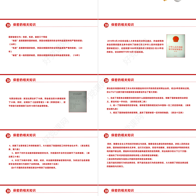 2023强化党员保密意识PPT精美简洁掌握保密知识党员教育培训党课课件