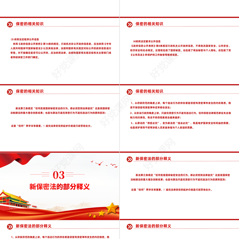 2023强化党员保密意识PPT精美简洁掌握保密知识党员教育培训党课课件